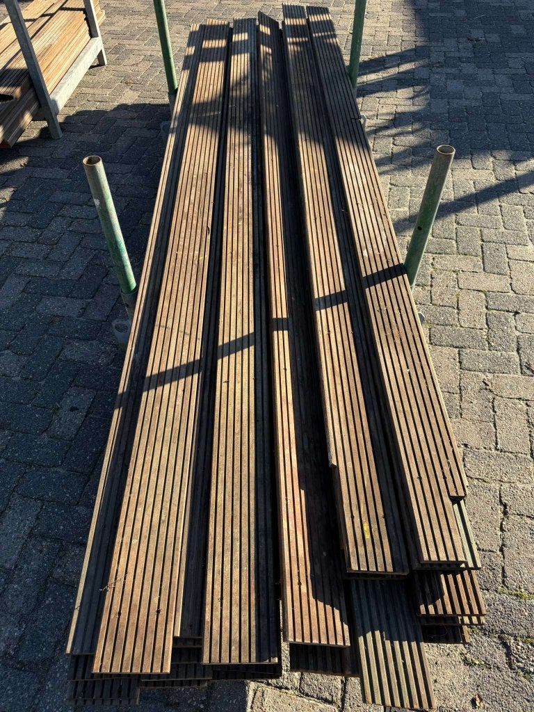 Vlonderplank Bangkirai vlonders hardhout gesorteerd, Enlèvement ou Envoi, Utilisé, 250 cm ou plus, Planches