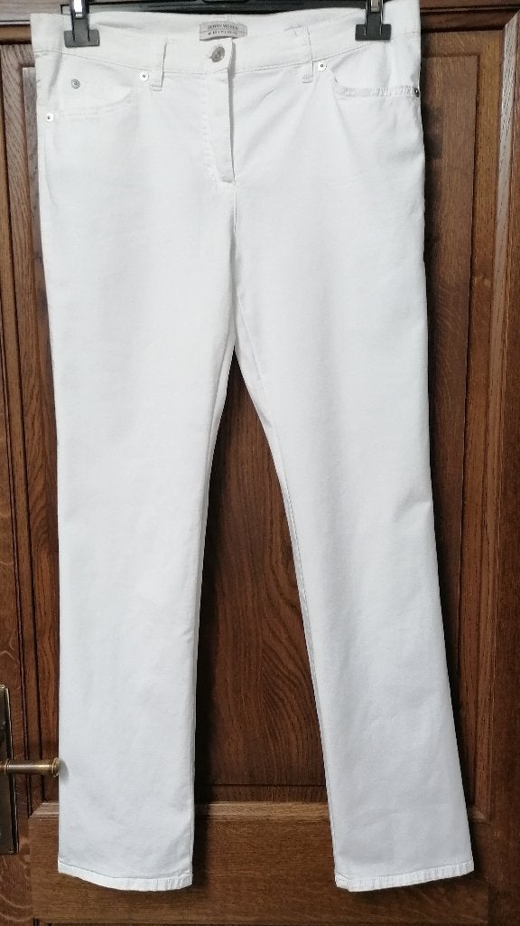 Witte broek met rechte pijp van Gerry Weber, maat 40, Kleding | Dames, Ophalen of Verzenden, Zo goed als nieuw, Maat 38/40 (M)