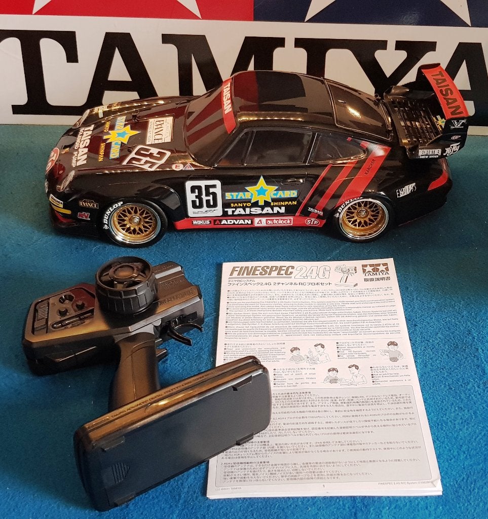 Vintage Tamiya Taisan Starcard Porsche 911 GT2 #58172, Elektro, Verzenden, Zo goed als nieuw, Schaal 1:10