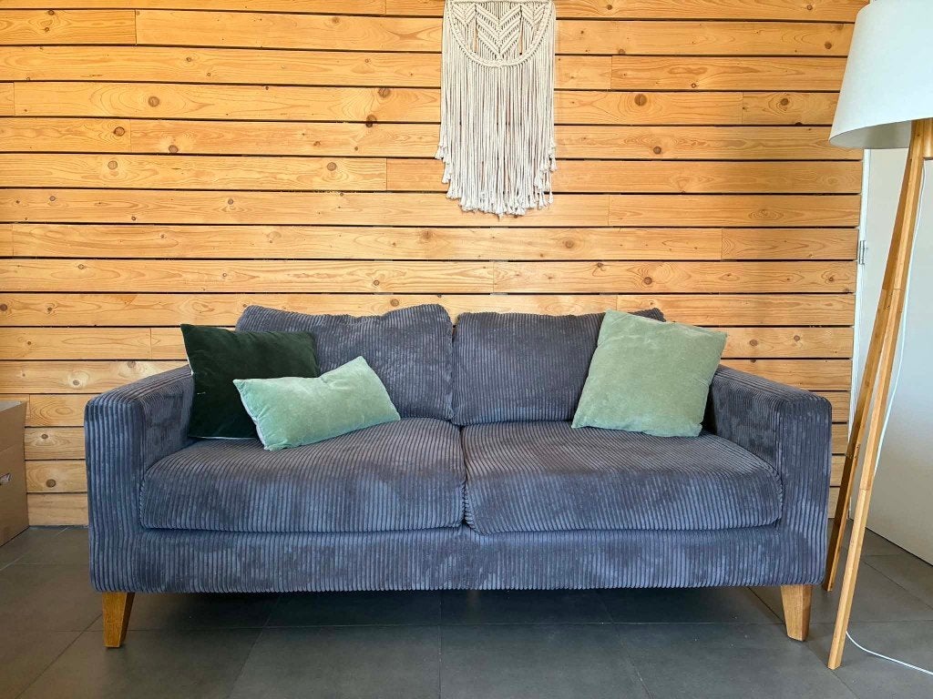 Divan 2 places, Maison & Meubles, Enlèvement ou Envoi, Banc droit, Utilisé, Deux personnes