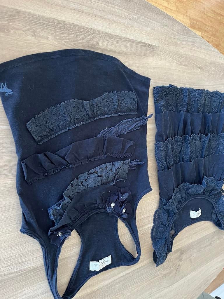 2 donkerblauwe topjes Abercrombie & Fitch, XS, Ophalen of Verzenden
