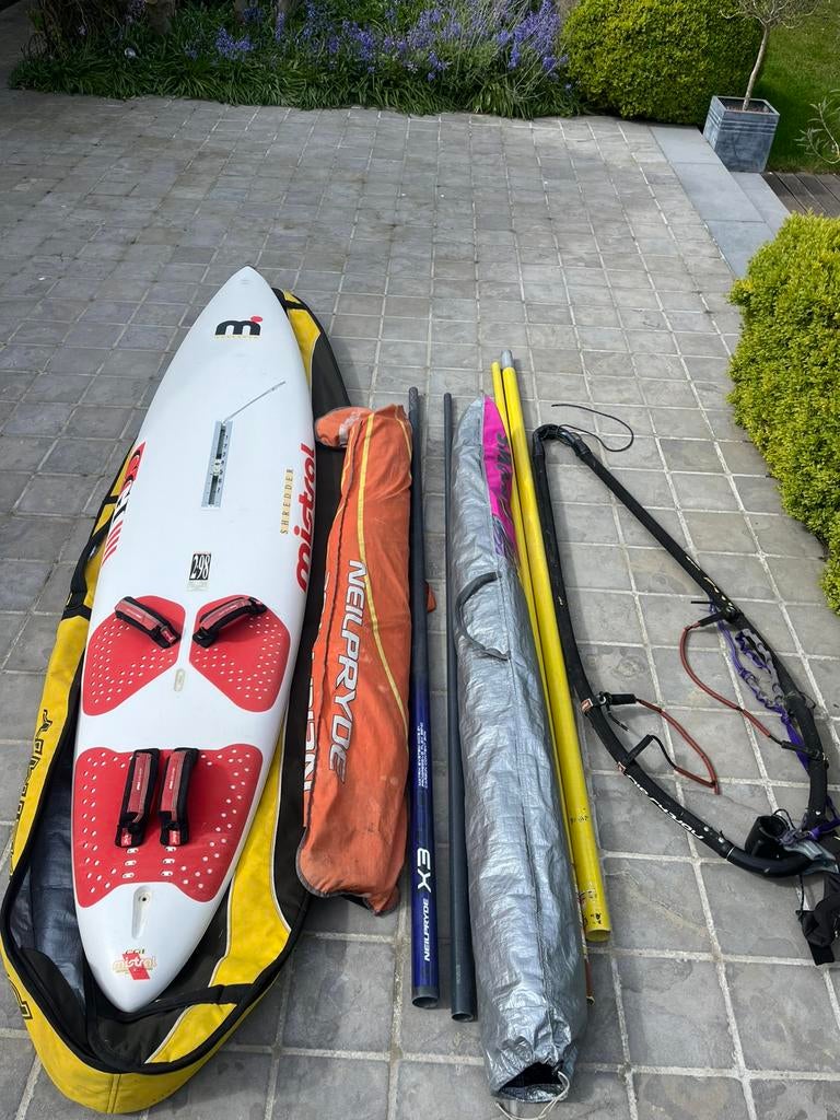 Volledige set windsurfen, Watersport en Boten, Windsurfen, Ophalen, 250 tot 300 cm, Complete set, Gebruikt