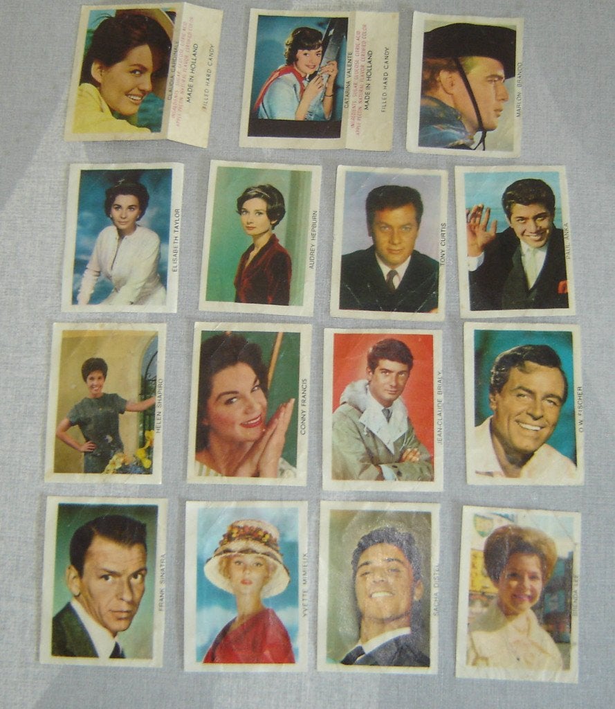 Chromos Filmsterren Monty 31st Naam Rechts, Verzamelen, 1960 tot 1980, Gebruikt, Verzenden, Prent