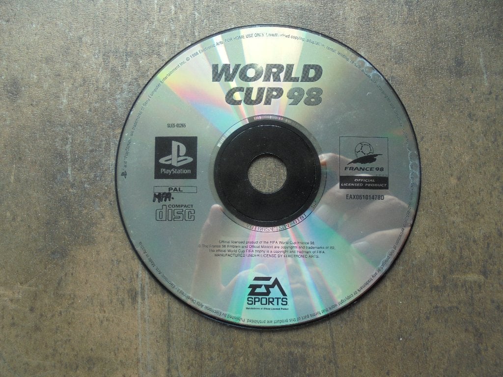World Cup 98 voor PS1 (zie foto's), Games en Spelcomputers, Games | Sony PlayStation 1, Gebruikt, 1 speler, Ophalen of Verzenden