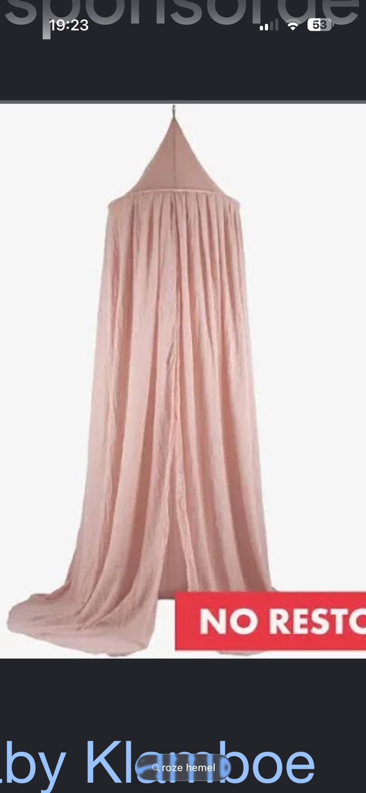Bed hemel roze, Kinderen en Baby's, Roze, Ophalen, Gebruikt
