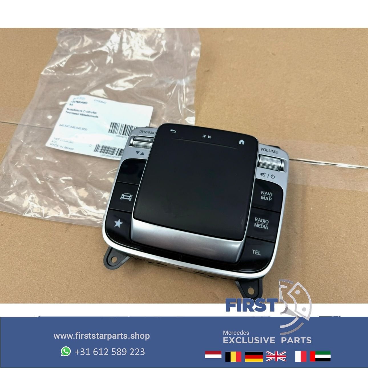 A2479004003 W177 V177 A35 NAVI KNOP MUIS TOUCHPAD Mercedes A, Gebruikt, -, Ophalen of Verzenden, -