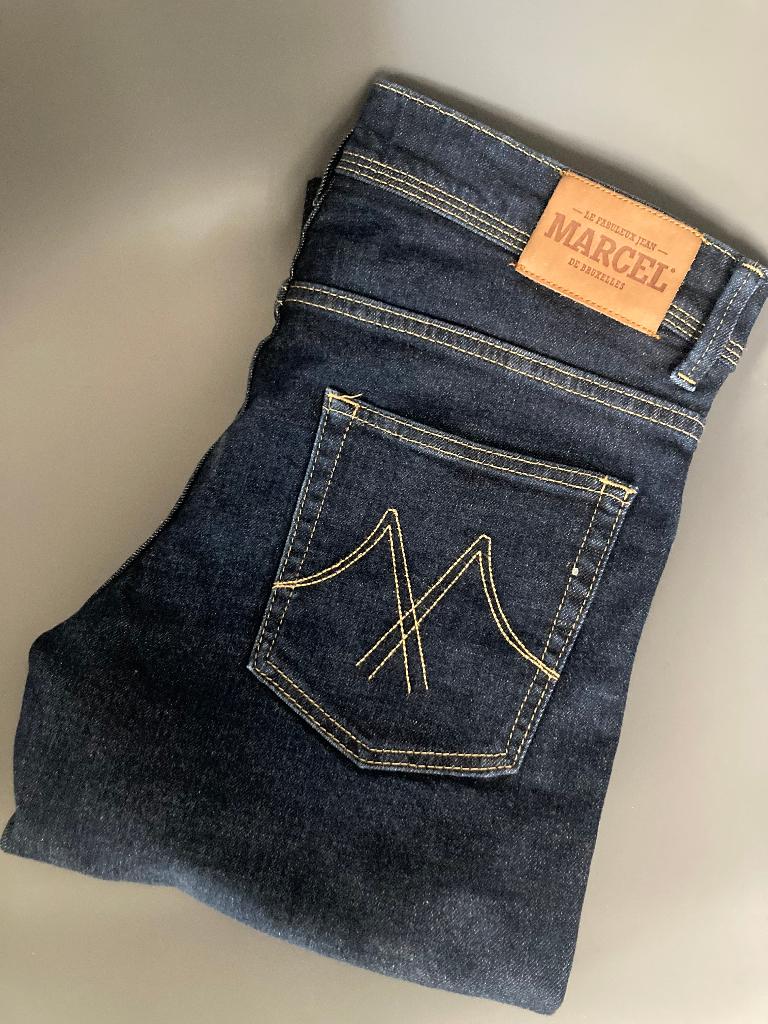 Pantalon jeans 28-32 Marcel (coton bio), Ophalen, Blauw, Overige jeansmaten, Marcel