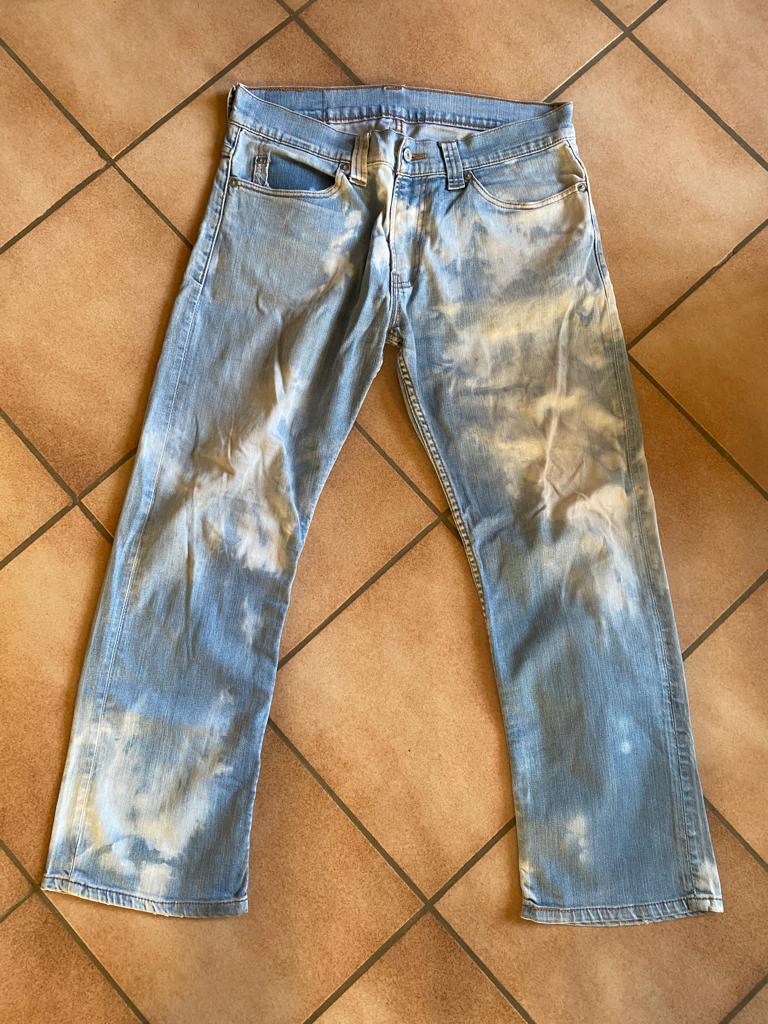 Levi's jeans 506 W34 L30 blauw washed speciaal zuur ZG st, W33 - W34 (confectie 48/50), Gedragen, Levi’s, Verzenden