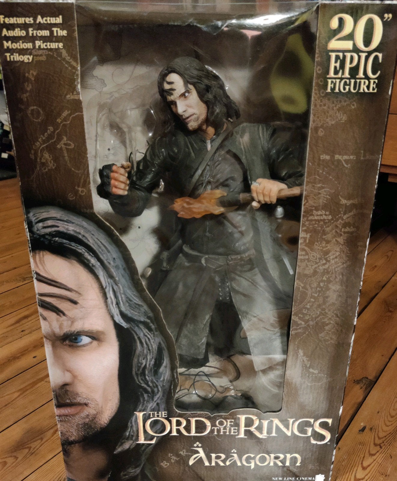 Aragorn NECA epic scale figure 20", Collections, Lord of the Rings, Enlèvement, Comme neuf, Figurine