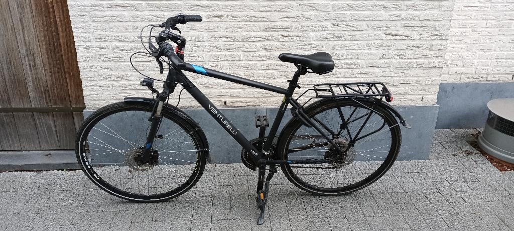 Fiets Venturelli maat 53 kleur zwart heer, Fietsen en Brommers, Versnellingen, Zo goed als nieuw, Schijfrem, 53 tot 57 cm