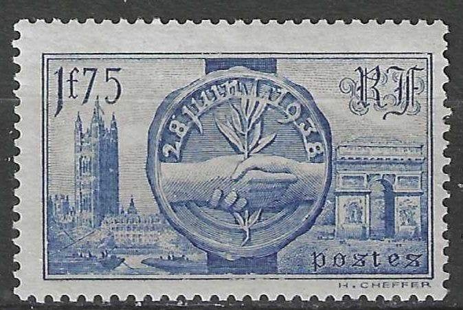 Frankrijk 1938 - Yvert 400 - Bezoek Brits Koningshuis. (PF), Verzenden, Postfris