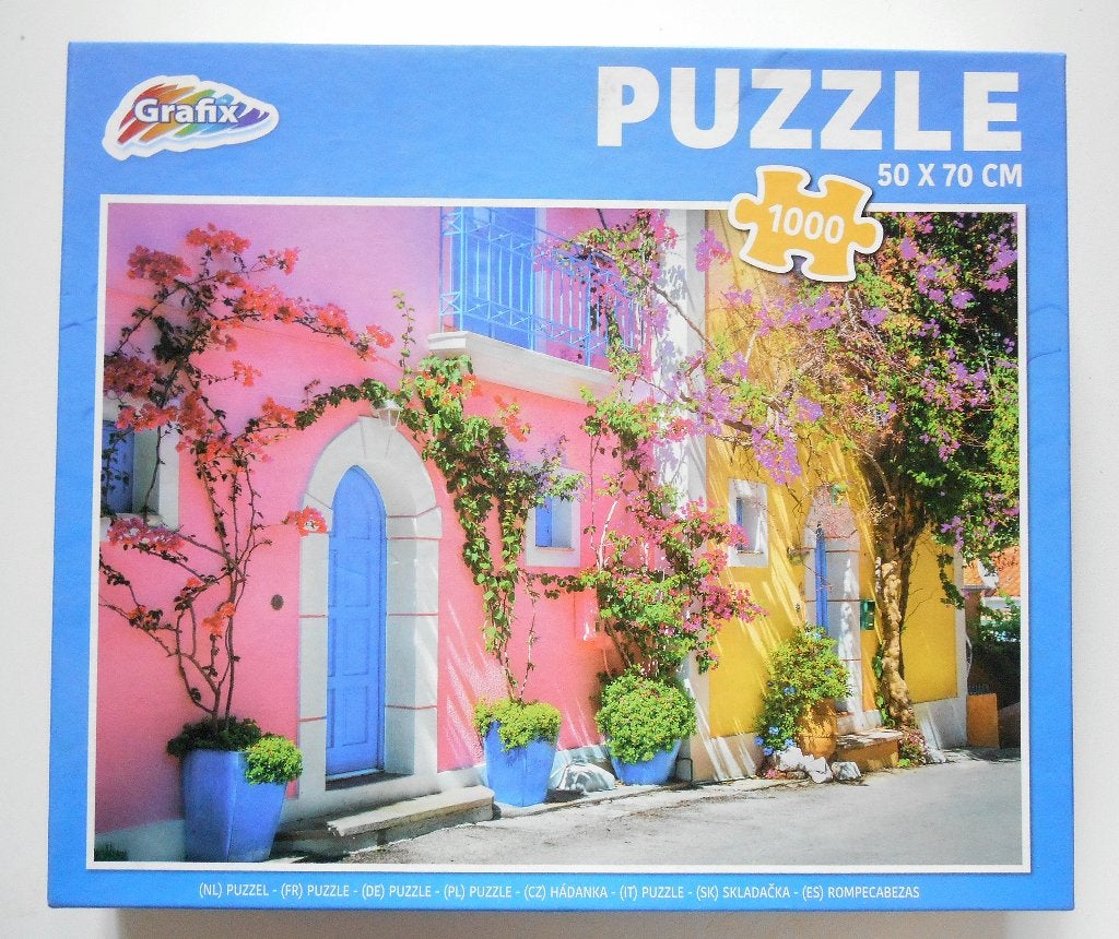 Puzzel kleurrijke huisjes, Verzenden, 500 t/m 1500 stukjes, Zo goed als nieuw, Legpuzzel