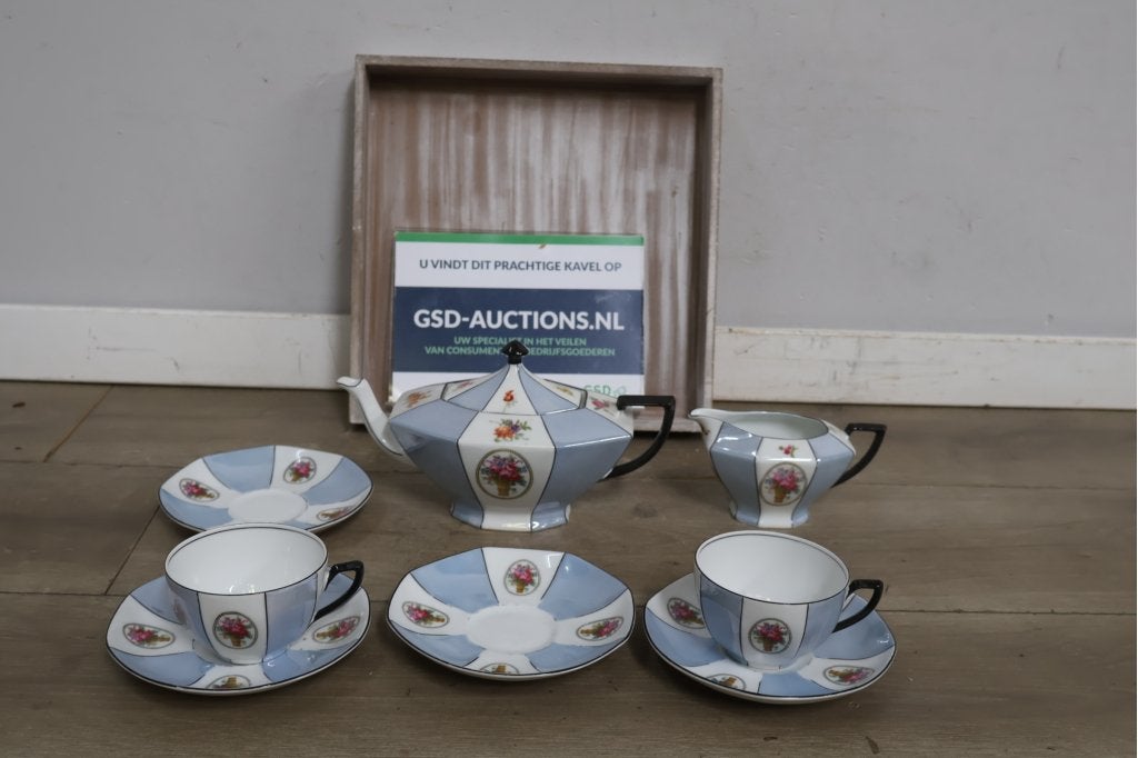 Vintage Victoria theeservies met een dienblad, Maison & Meubles, Cuisine | Vaisselle