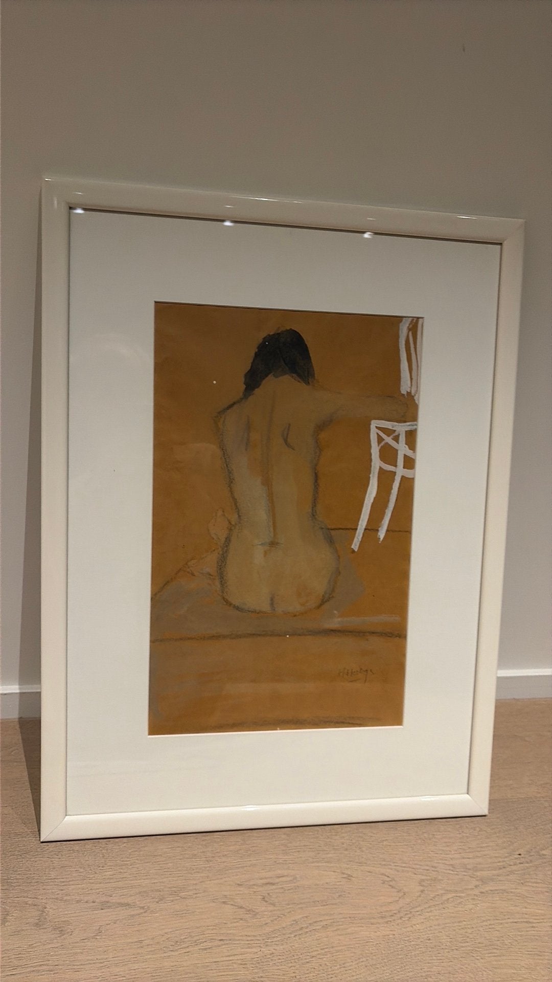 Herman Hertogs - naakt (rugzijde), Antiek en Kunst, Ophalen