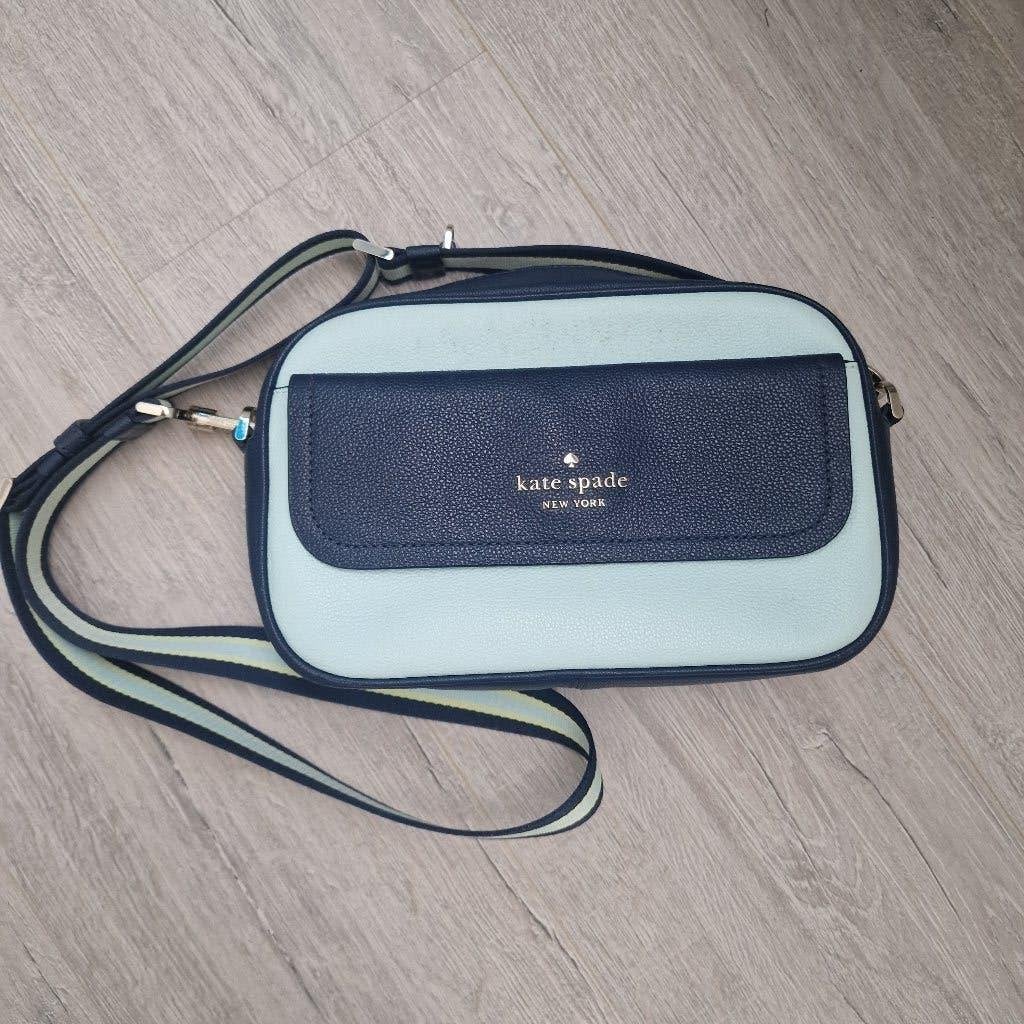 Blauwe schoudertas Kate Spade, Ophalen of Verzenden, Zo goed als nieuw, Blauw