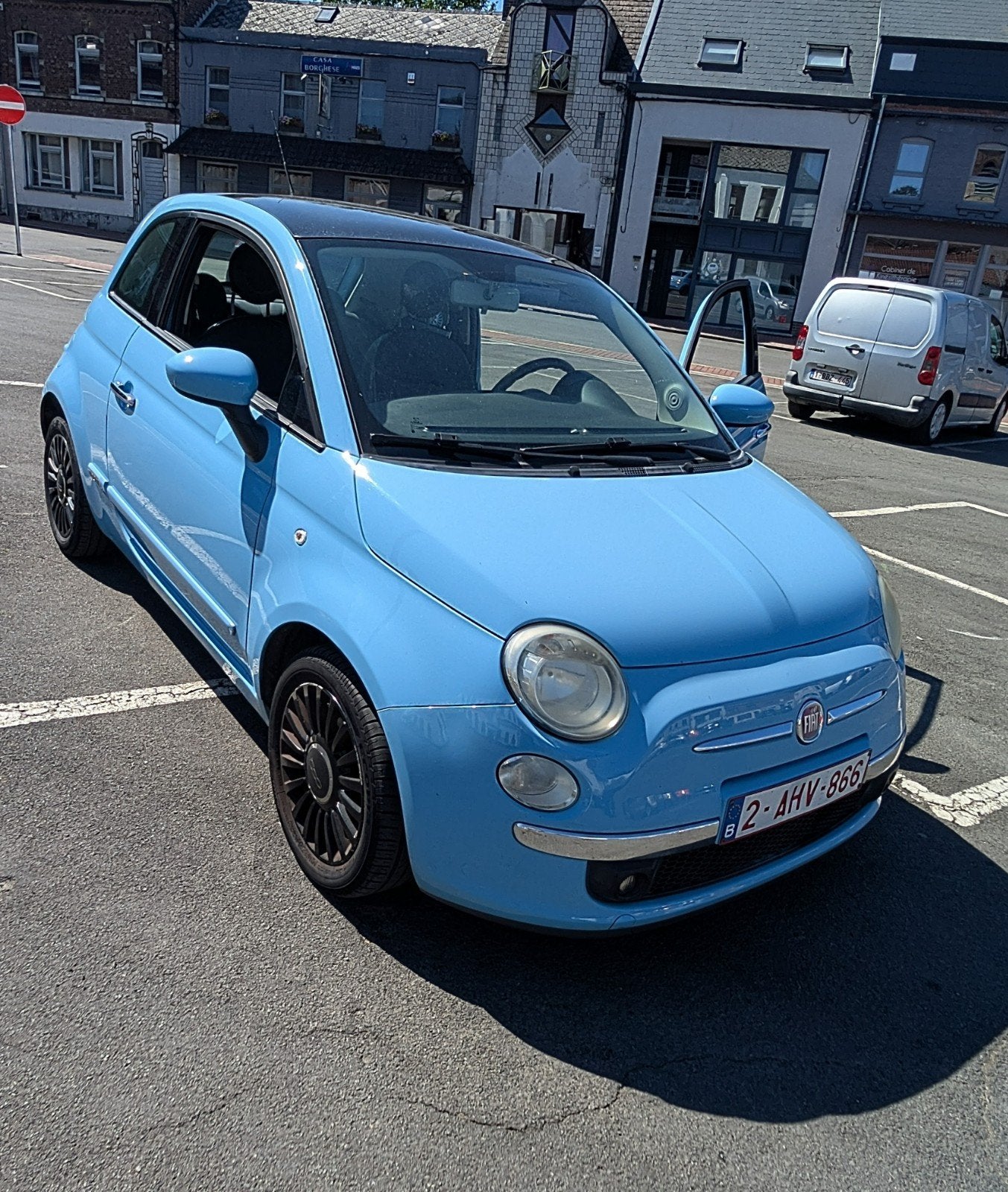 Fiat 500, Auto's, Fiat, 4 zetels, Blauw, Grijs, Particulier