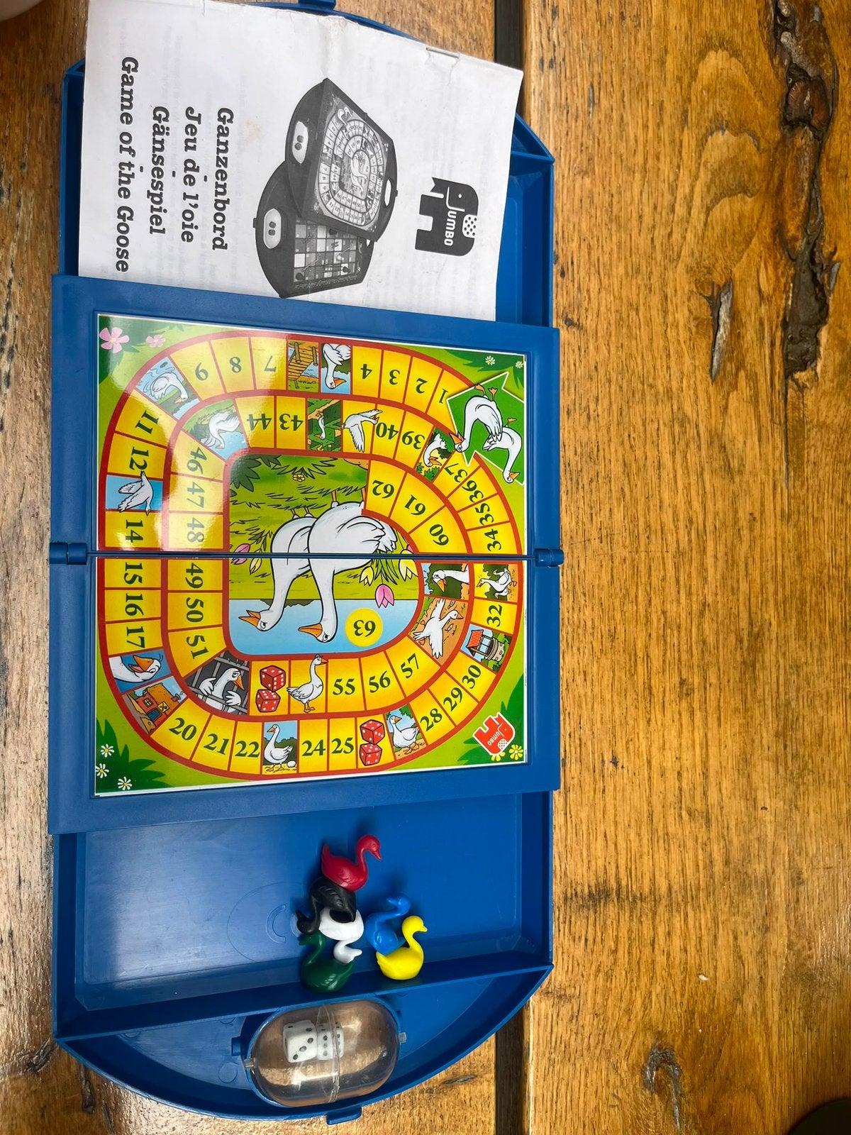 Ganzenbord, Trois ou quatre joueurs, Enlèvement, Utilisé