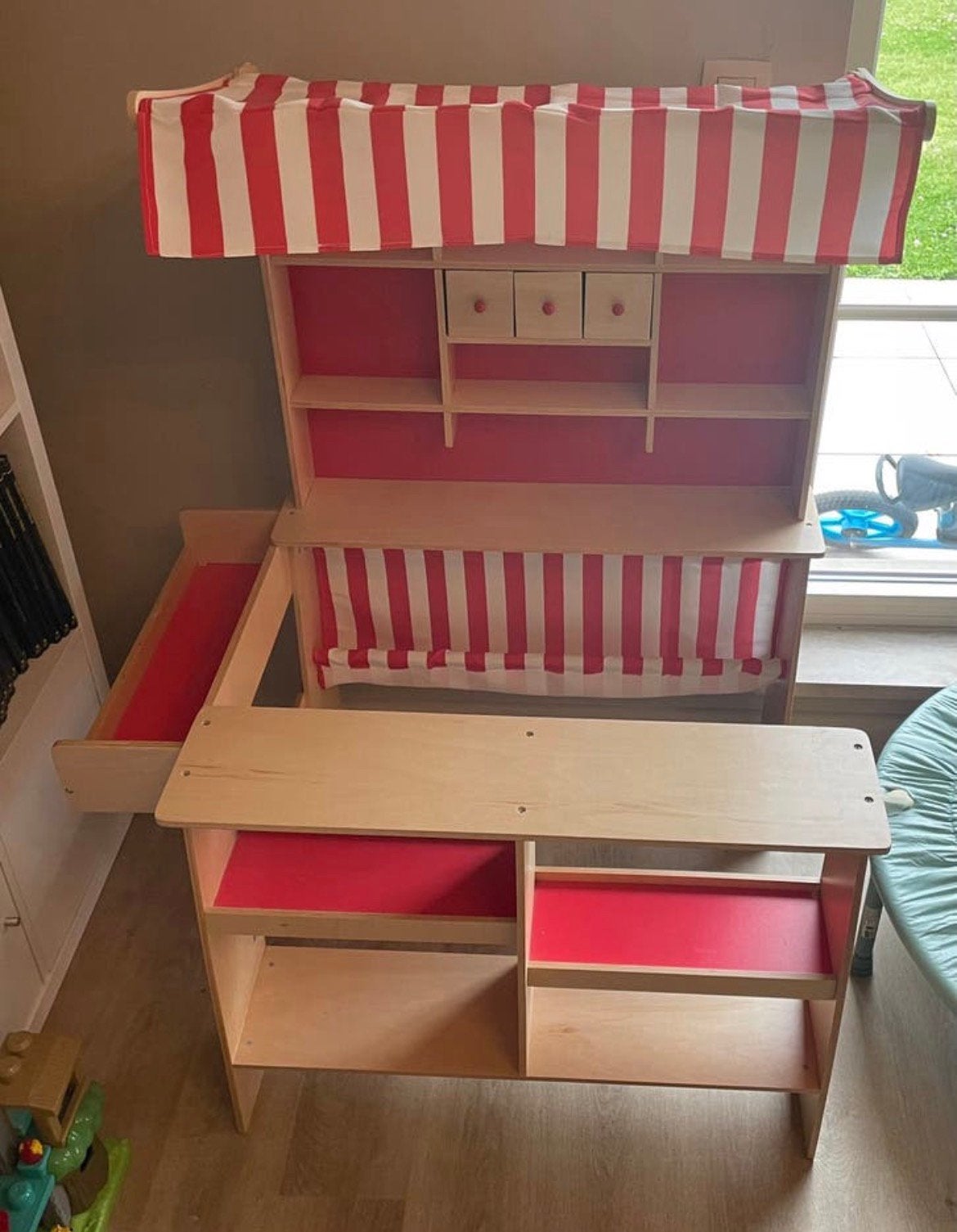Houten speelgoed winkeltje, Ophalen, Gebruikt