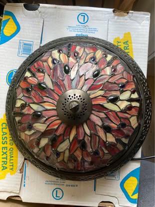 Luminaire. Applique en pâte de verre, motif libellule, Huis en Inrichting, Lampen | Wandlampen, Ophalen
