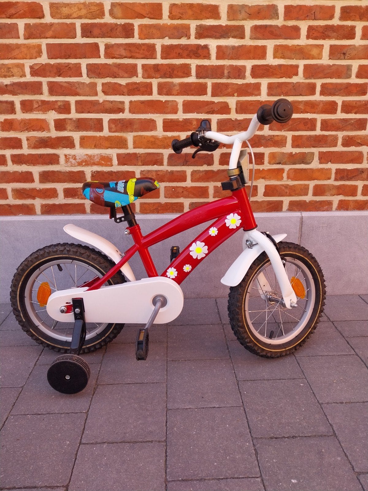 Kinderfiets 14 inch., Ophalen, Zo goed als nieuw, Zijwieltjes
