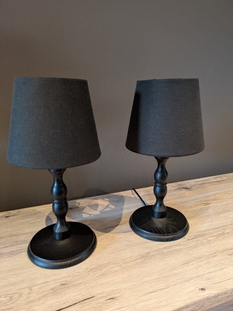 Ikea lamp set kinnahult zwart, Ophalen, Zo goed als nieuw, Stof, Minder dan 50 cm