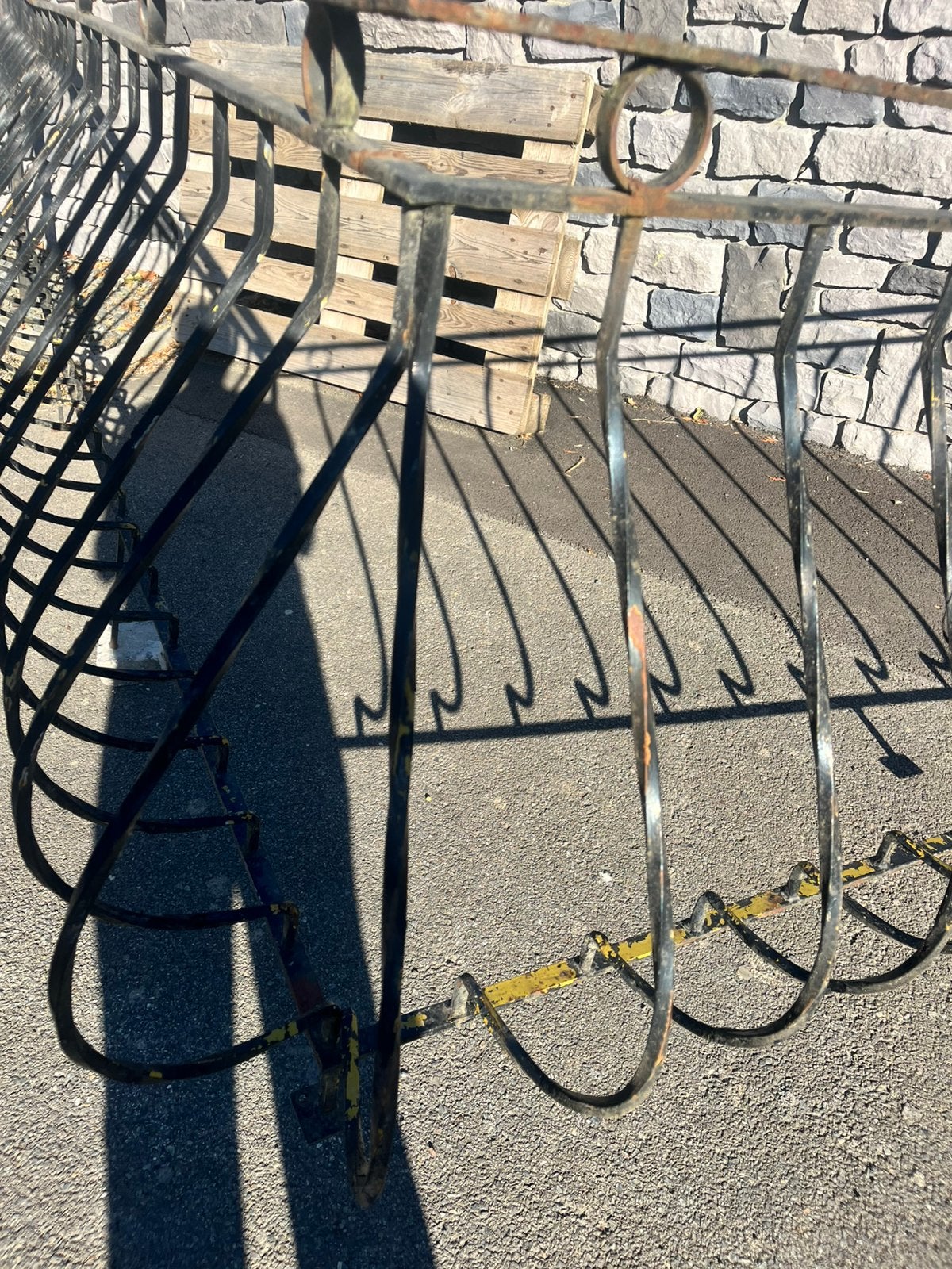 garde-corps / balustrade d'angle en fer forgé, Enlèvement
