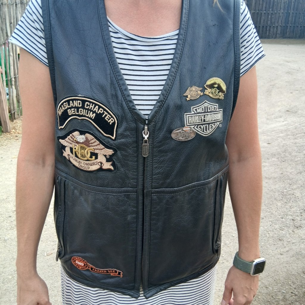 lederen vest & motor kleding & voor dames en heren , maat M, Motoren, Ophalen, Dames, Jas | leer, Harley davidson