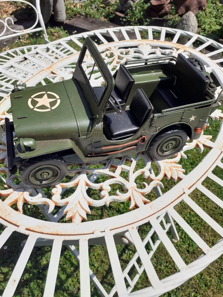 JEEP WILLYS US.ARMY ANCETRE EN METAL PEINT, Collections, Collections Autre, Enlèvement ou Envoi, Neuf