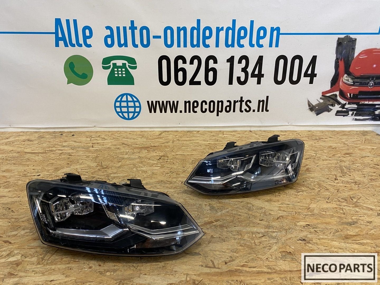 VW POLO 6C 6C1 VOL LED KOPLAMP KOPLAMPEN ORIGINEEL, Auto-onderdelen, Gebruikt, -, Volkswagen, -