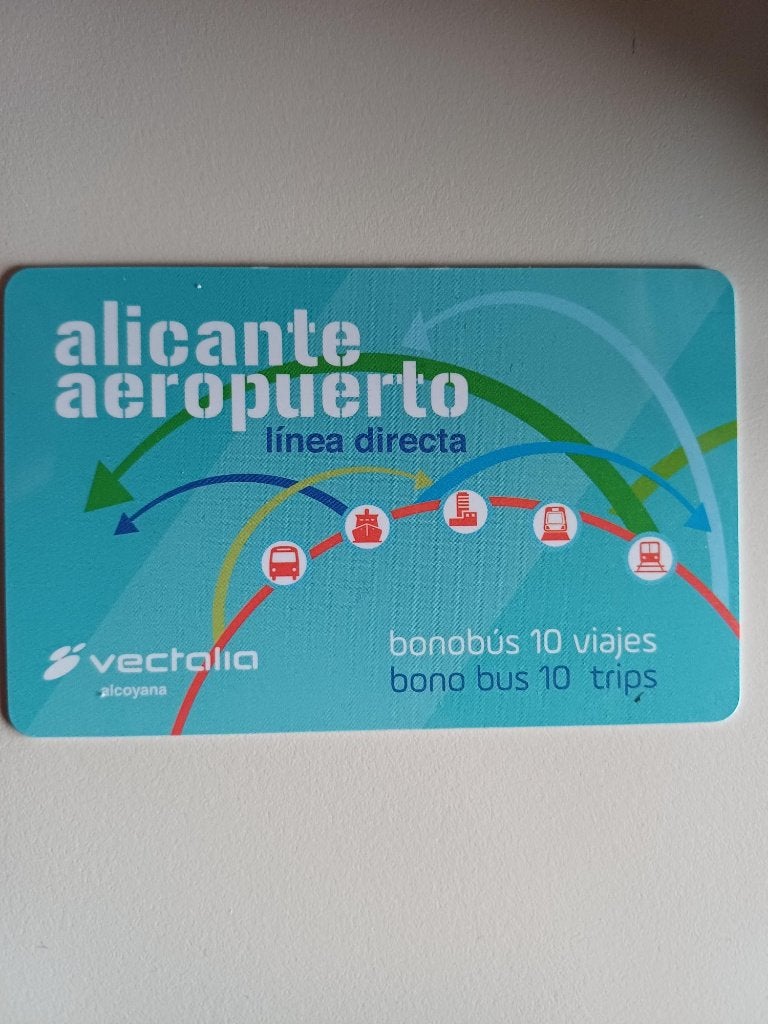 Buskaart Alicante luchthave<->Alicante centrum