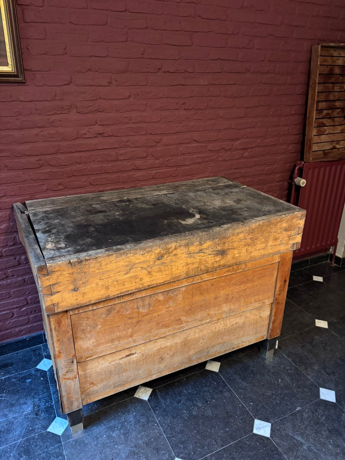 Kapblok - slagersblok met 2 schuiven, Ophalen