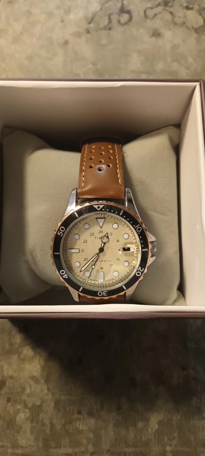Timex horloge in zeer goede staat, 3 keer automatisch gedrag, Handtassen en Accessoires, Ophalen of Verzenden, Zo goed als nieuw