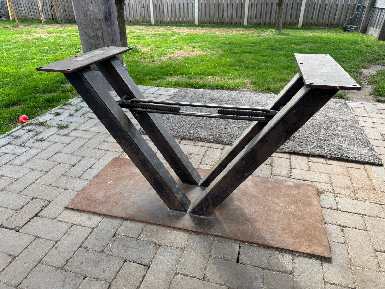 Metalen tafelpoot, Huis en Inrichting, Ophalen, Gebruikt, Tafelpoot