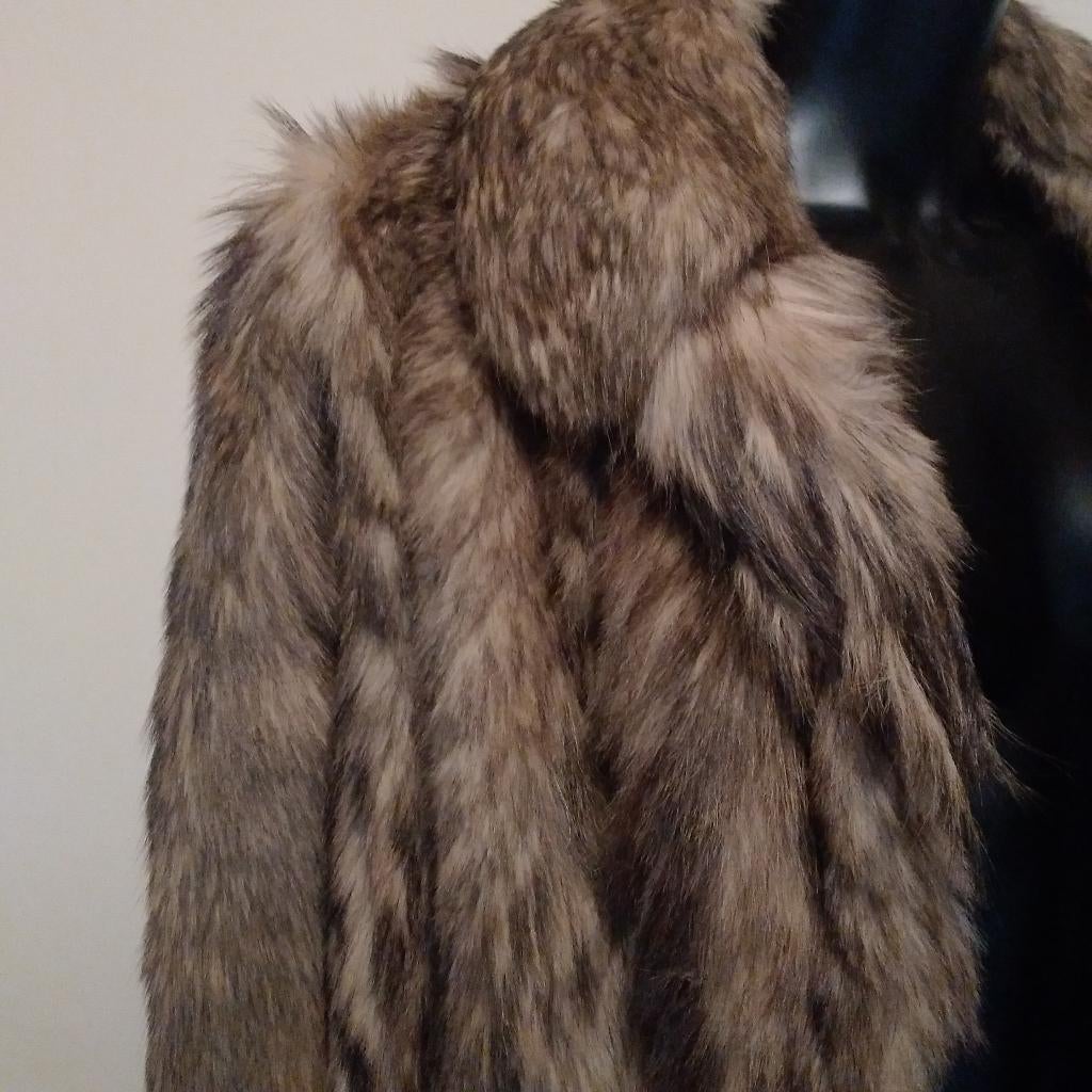 Prachtige vintage lange pels mantel, Kleding | Dames, Jassen | Winter, Zo goed als nieuw, Maat 38/40 (M), Bruin, Verzenden