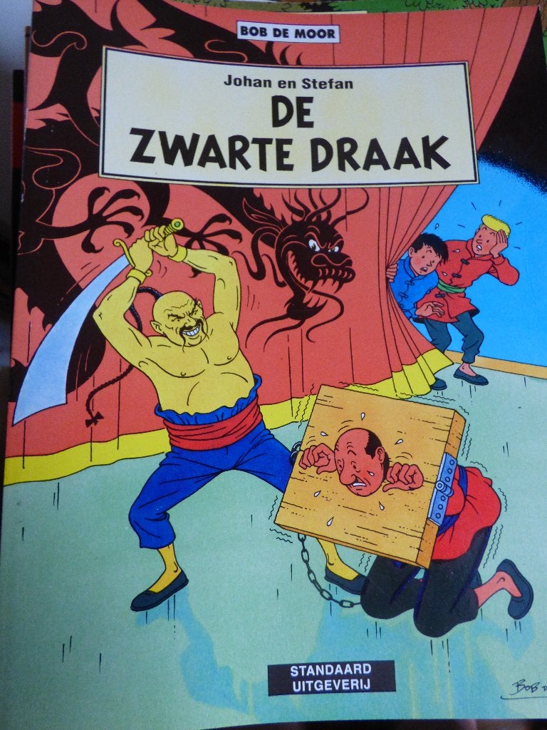 johan en stefan ,  de zwarte draak ,    door bob de moor, Boeken, Ophalen of Verzenden