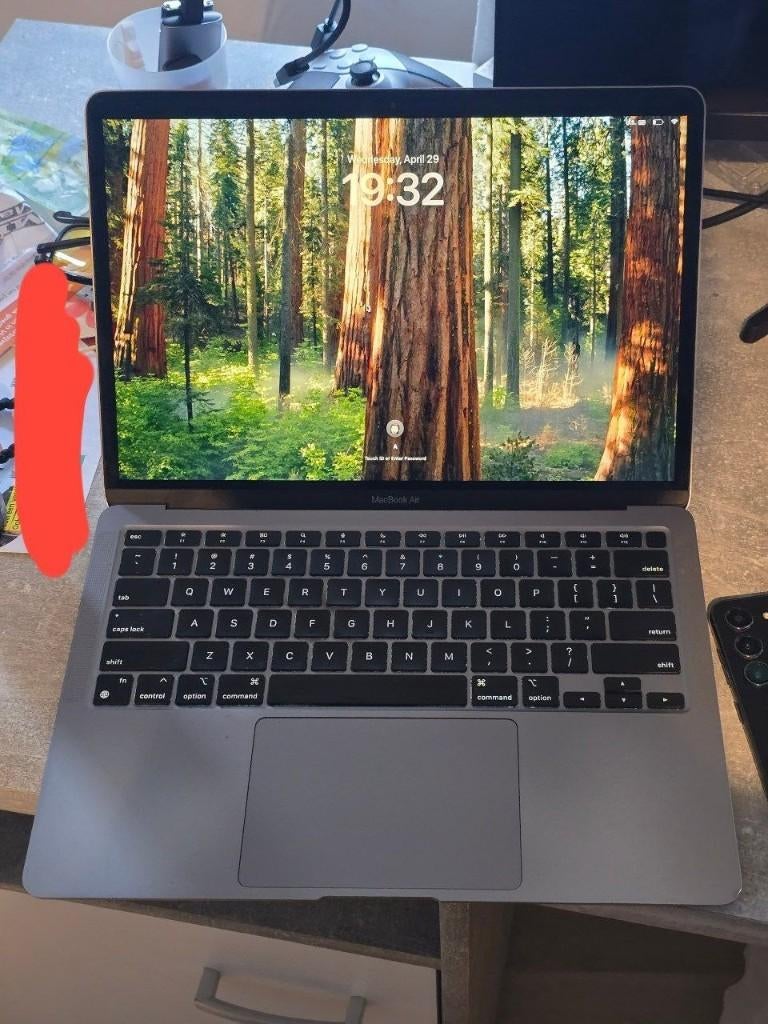 Macbook AIR M1 8/256 QWERTY américain, 256 GB, Utilisé, Enlèvement ou Envoi, Qwerty