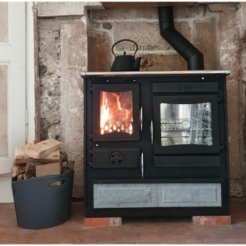 Gietijzer Houtfornuis Alhena Speksteen / Buitenkeuken, Houtskool, Nieuw, Ophalen of Verzenden, Globe Fire
