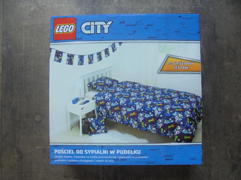 Lego City Beddengoed Set (zie foto's), Eenpersoons, Blauw, Dekbedovertrek, Nieuw