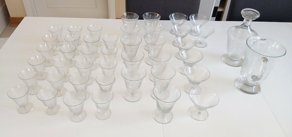 Service de verres en cristal Baccarat, Ophalen