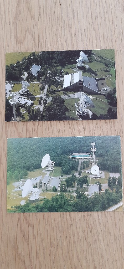 2x kaart R.T.T. grondstation telecommunicatie 1989 1990, Verzamelen, Ophalen of Verzenden, 1980 tot heden, Ongelopen, Gebouw
