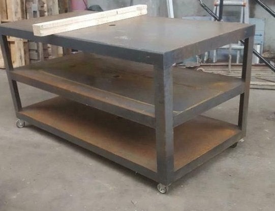 robuuste stalen werkplaats werkbank, verplaatsbaar, Doe-het-zelf en Bouw, Ophalen, Gebruikt