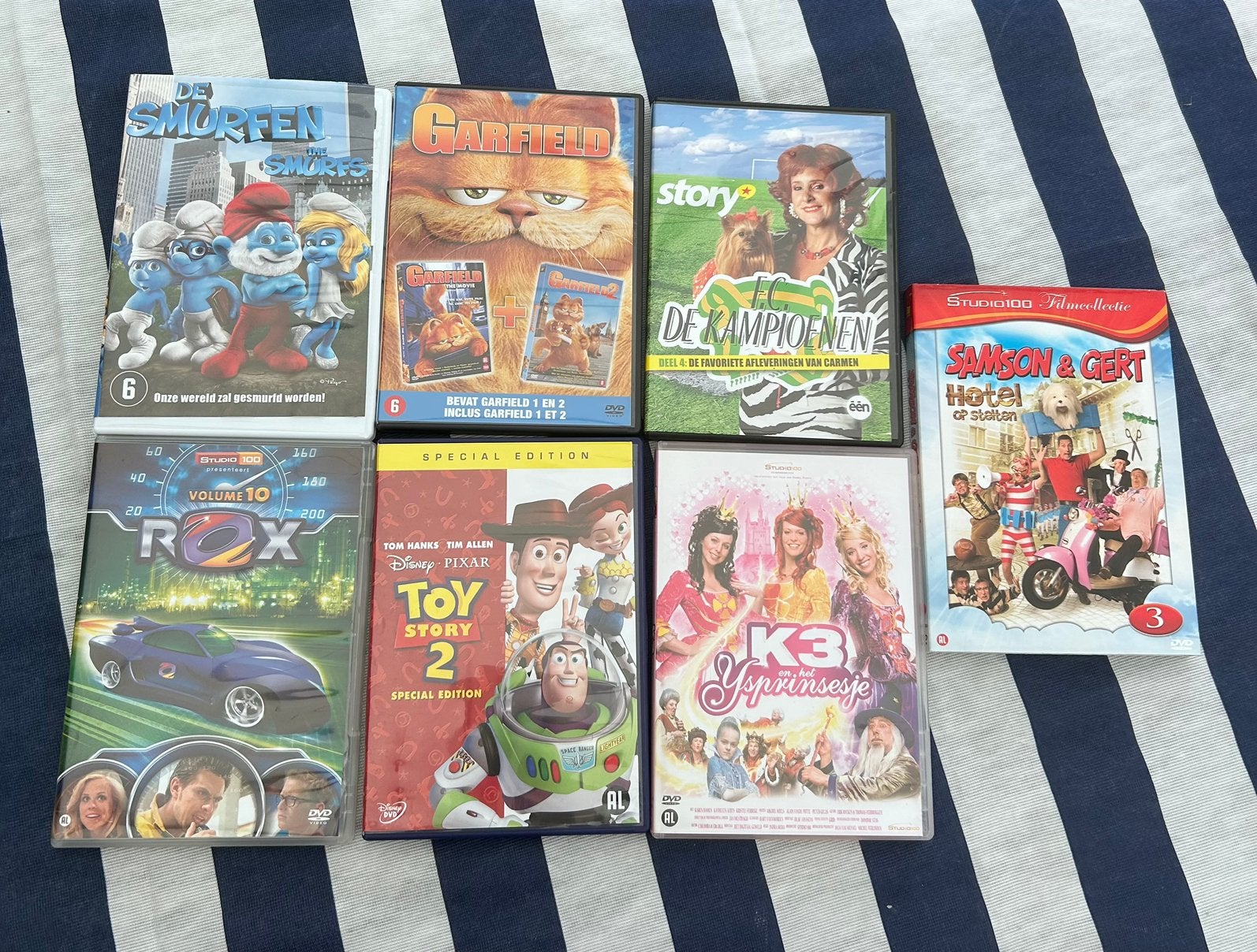 Partij van 7 Populaire Familie- en Kinder-DVD’s, Ophalen, Animatie, Alle leeftijden, Nederlands