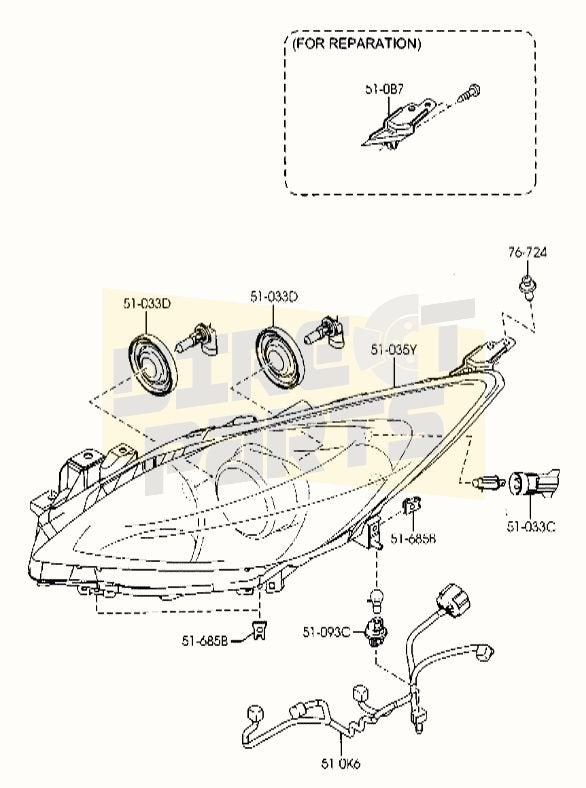 Mazda 3 BL (2/09-10/13) 1734012951 RESTPARTIJ!, Neuf, -, Mazda, -
