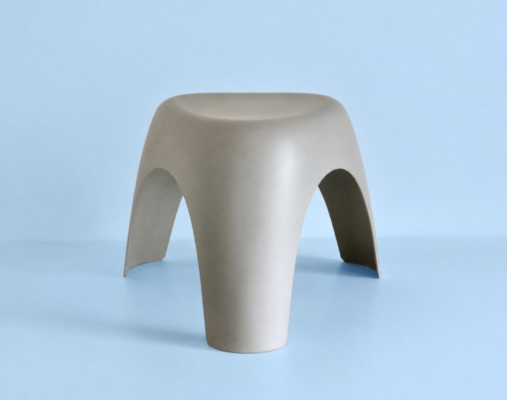 Vitra Elephant Design Stool ontworpen door Sori Yanagi, Grijs, Gemerkt, Ophalen of Verzenden, Stoel