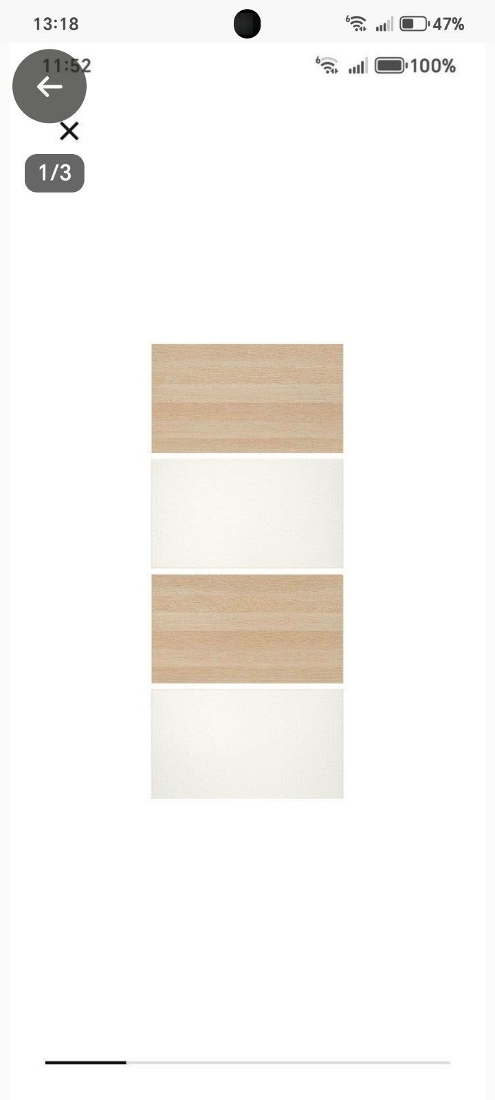 Ikea skytta panelen, Ophalen, Eikenhout, Nieuw, 50 tot 100 cm