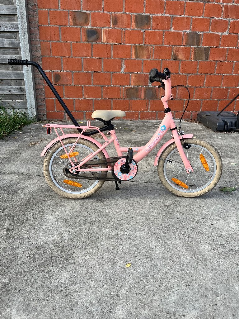 Meisjes fiets, Ophalen, Terugtraprem, Touvelo, 16 inch