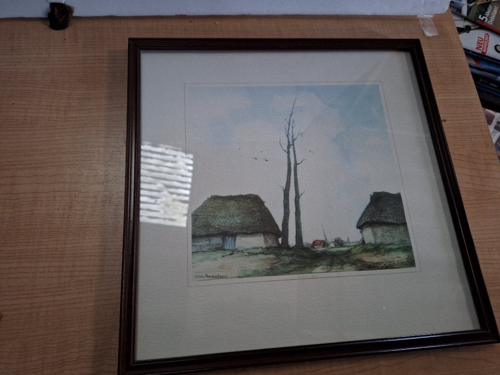 schilderijtje litho, Antiquités & Art, Art | Lithographies & Sérigraphies, Enlèvement ou Envoi
