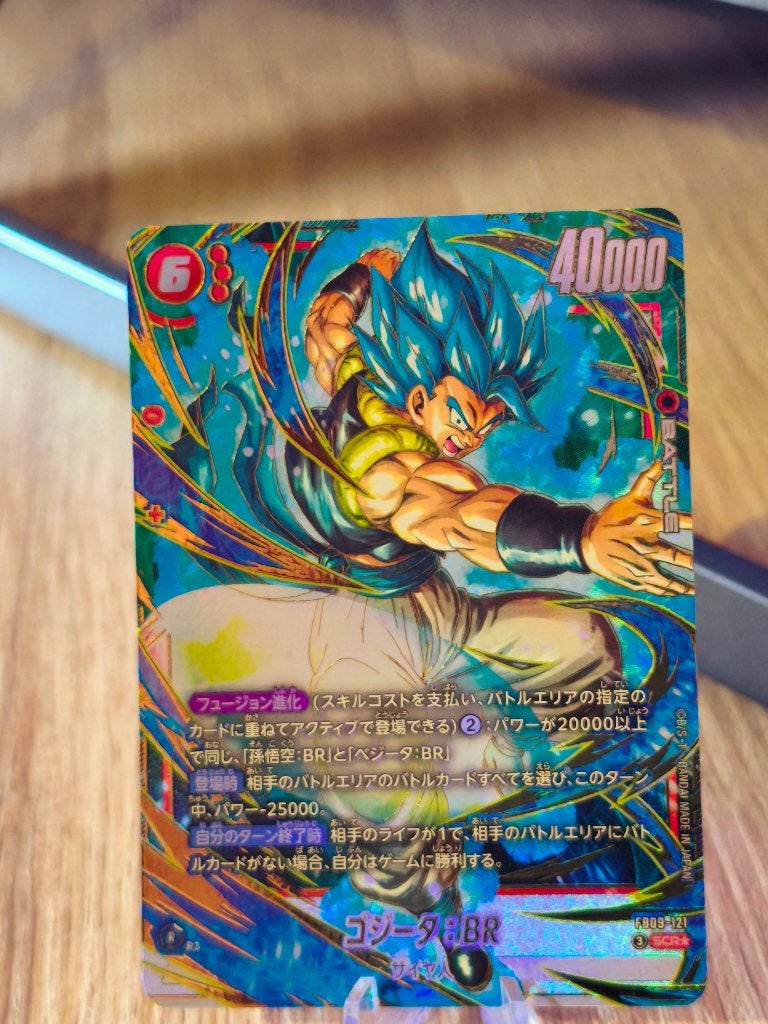Gogeta BR Super Saiyan Blue SCR FB09-121 Dragon Ball, Collections, Enlèvement ou Envoi, Comme neuf, Carte(s) à jouer