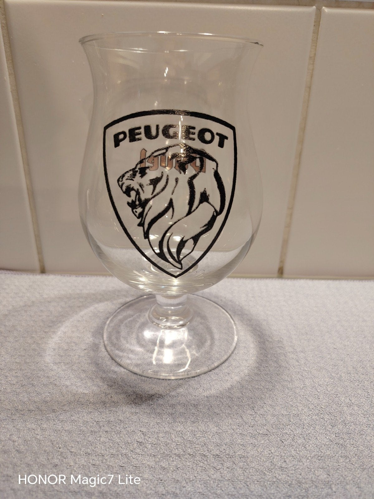 Duvelglas Peugeot., Ophalen of Verzenden, Nieuw, Glas of Glazen, Duvel