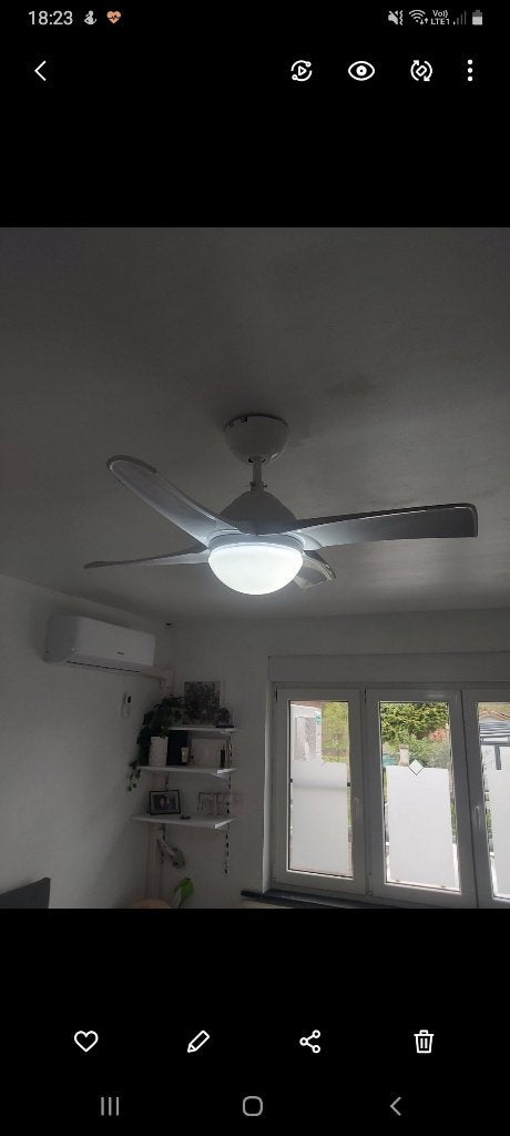 Ventilateur plafonnier, Enlèvement, Plafonnier